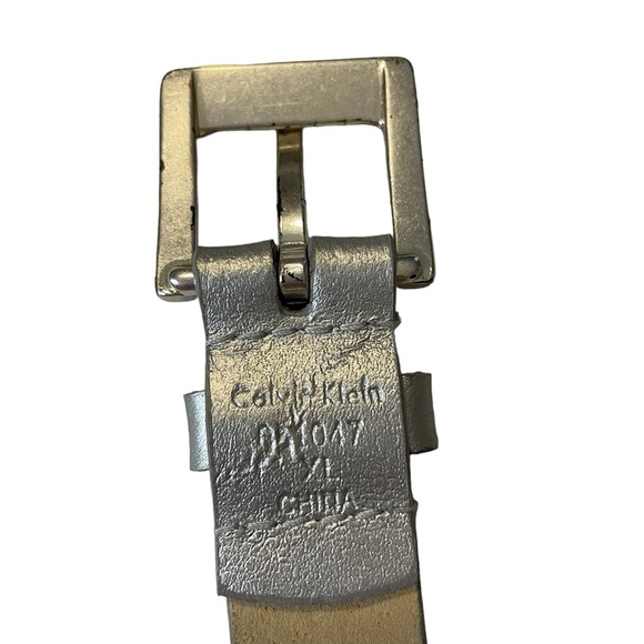 VINTAGE CALVIN KLEIN Silver Studded Ring Belt Size Extra Large - Picture 11 of 11